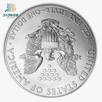 Vente chaude Emboss Logo Metal Craft Promotionnel Silver Souvenir Coin